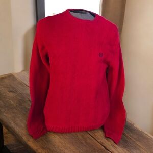 Chaps Men's Vibrant Red Crewneck Sweater Men's Large